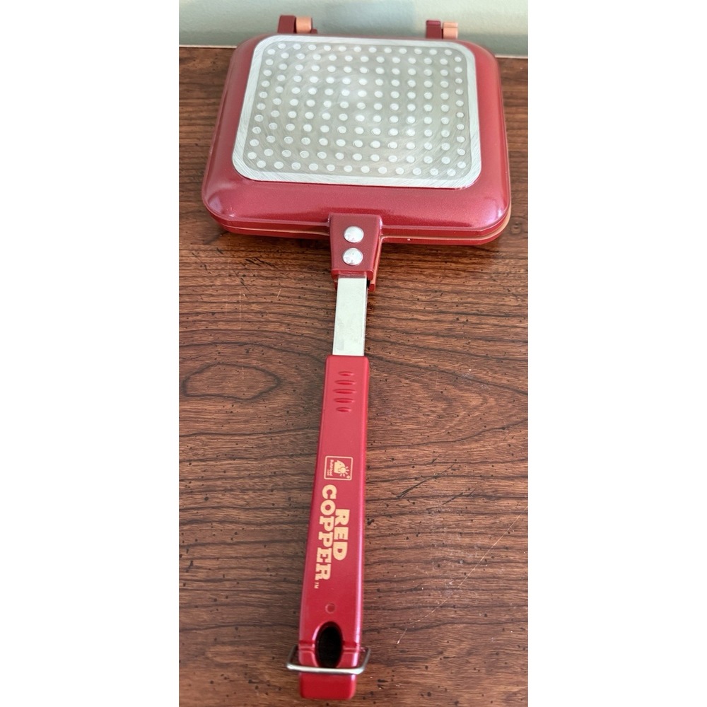Red Copper FlipWich Non-Stick Stovetop Panini & Sandwich‎ Maker. New - NO - Box